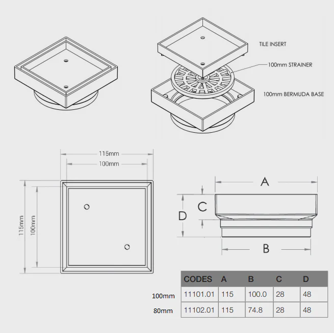 Bounty Brassware Bermuda Smart Tile Waste, Chrome I 80mm - 100mm Outlet - Image 3