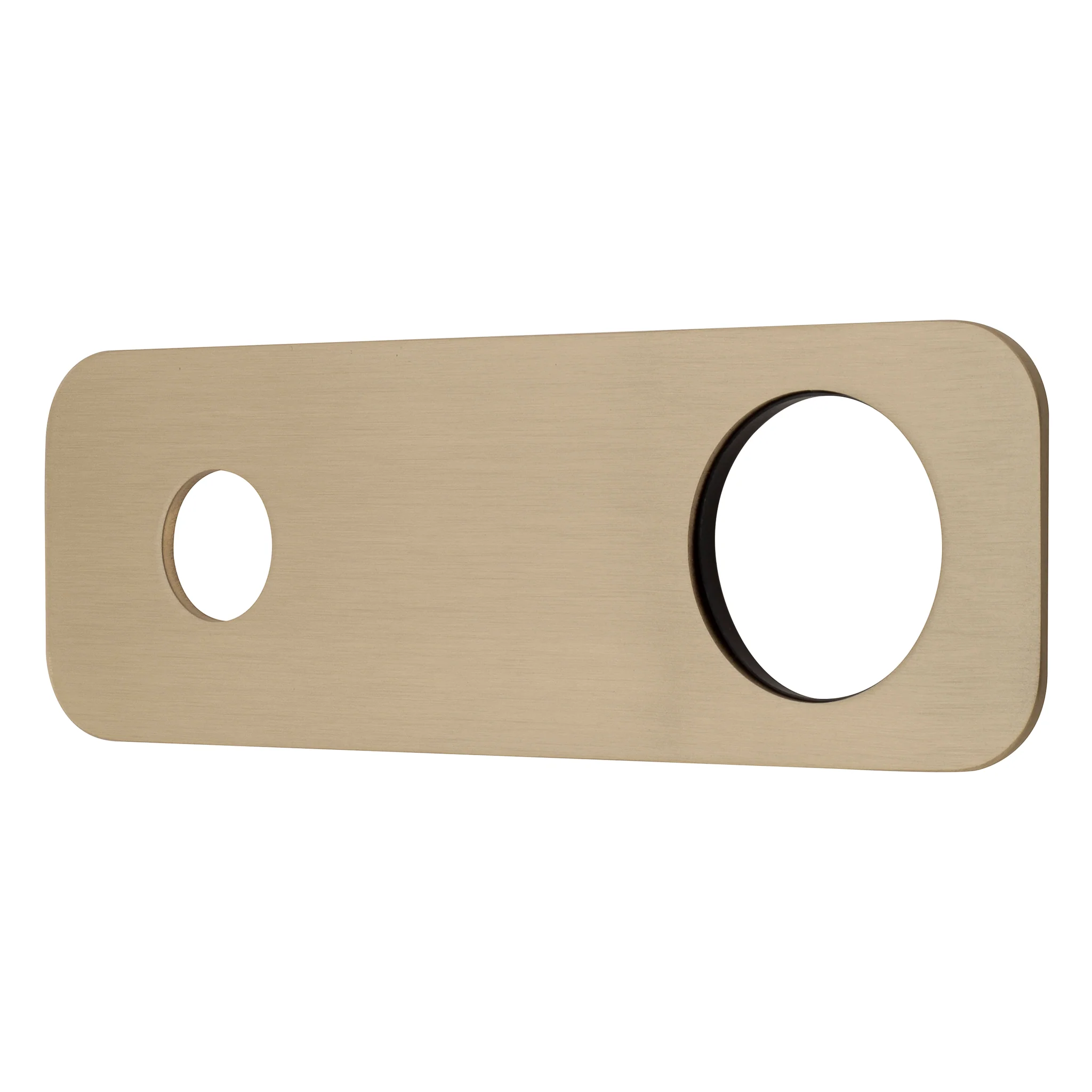 200mm x 65mm Rectangular Plate for Profile III Wall Mixer Set, PVD Brushed Brass Gold - Image 2