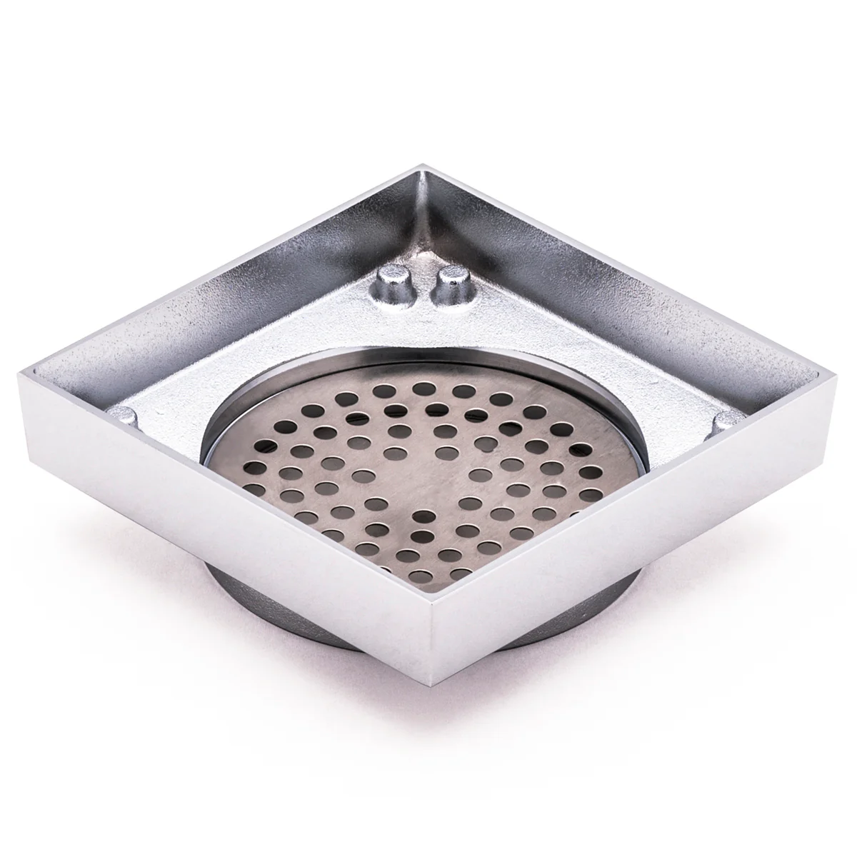 Brass Tile Insert Floor Waste | 90mm Outlet, Polished Chrome - Image 4