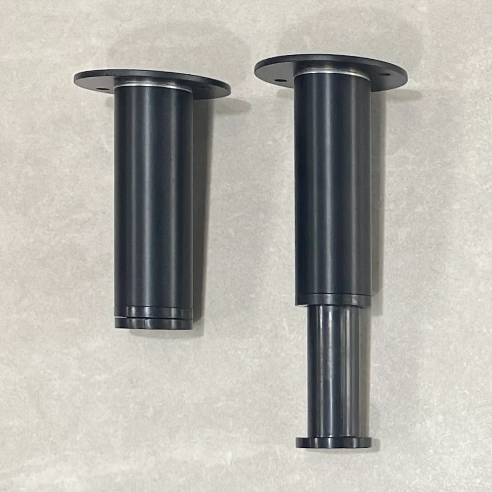 Adjustable Round Vanity Legs | Matte Black | Set of 4, 115mm to 175mm height - Image 2