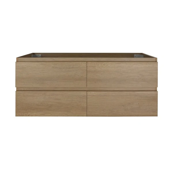 *Clearance* Alles 1200mm Wall Hung Vanity Cabinet | Alba Oak Woodgrain | - Image 4