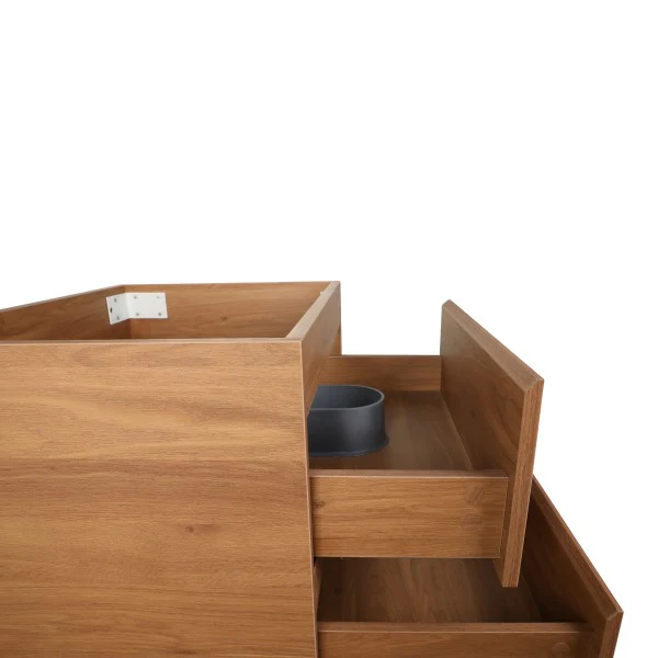 *Clearance* Alles 600mm Wall Hung Vanity Cabinet | Villara Oak Woodgrain | - Image 6