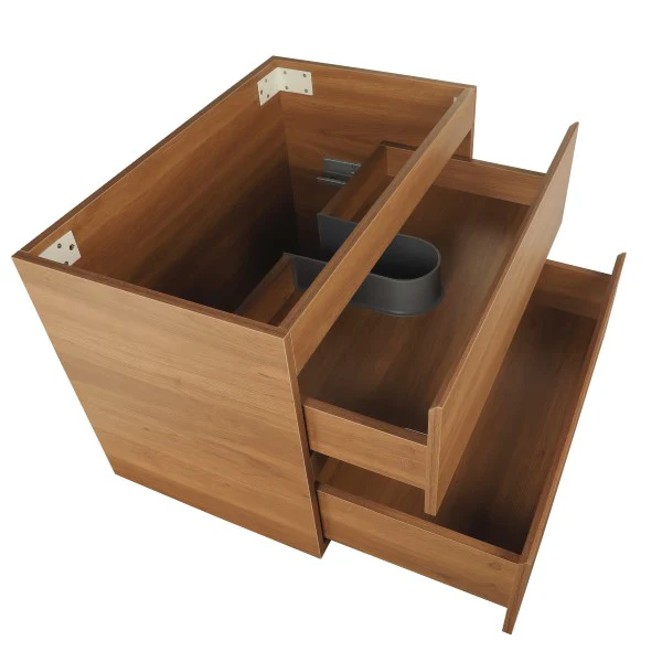 *Clearance* Alles 750mm Wall Hung Vanity Cabinet | Villara Oak Woodgrain | - Image 4