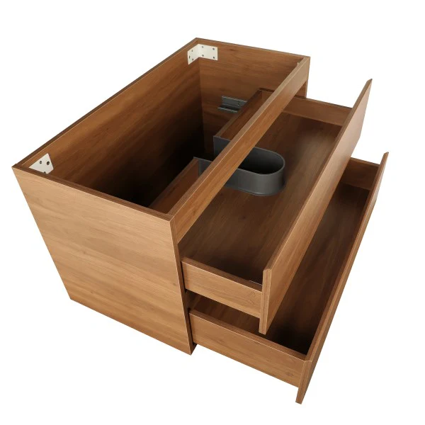 *Clearance* Alles 900mm Wall Hung Vanity Cabinet | Villara Oak Woodgrain | - Image 4