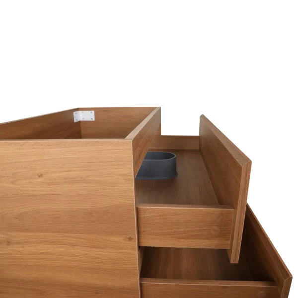*Clearance* Alles 900mm Wall Hung Vanity Cabinet | Villara Oak Woodgrain | - Image 5