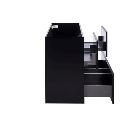 *Clearance* Alles Plus 1200mm Floor Standing Vanity Cabinet | Satin Black | - Image 2