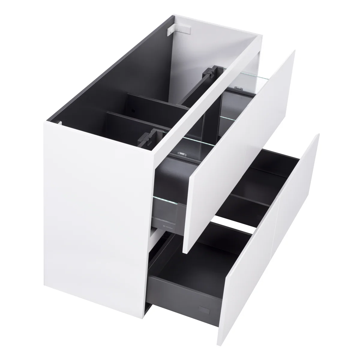 *Clearance* Alles Plus 1200mm Floor Standing Vanity Cabinet | Satin White | - Image 4