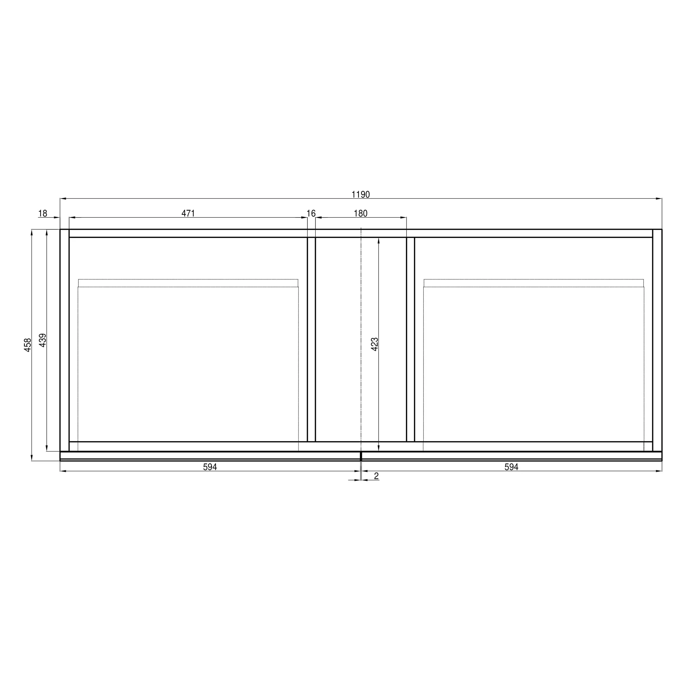 *Clearance* Alles Plus 1200mm Floor Standing Vanity Cabinet | Satin White | - Image 8