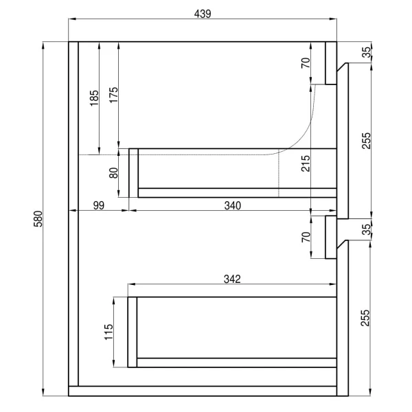 *Clearance* Alles Plus 1200mm Wall Hung Vanity Cabinet | Satin White | - Image 7