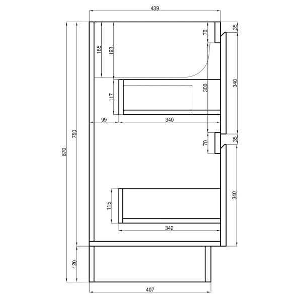 *Clearance* Alles Plus 1500mm Floor Standing Vanity Cabinet | Satin White | - Image 6