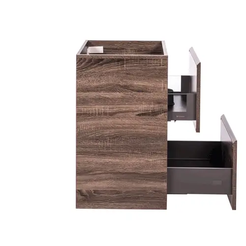 *Clearance* Alles Plus 600mm Floor Standing Vanity Cabinet | Legna Noir Woodgrain | - Image 3