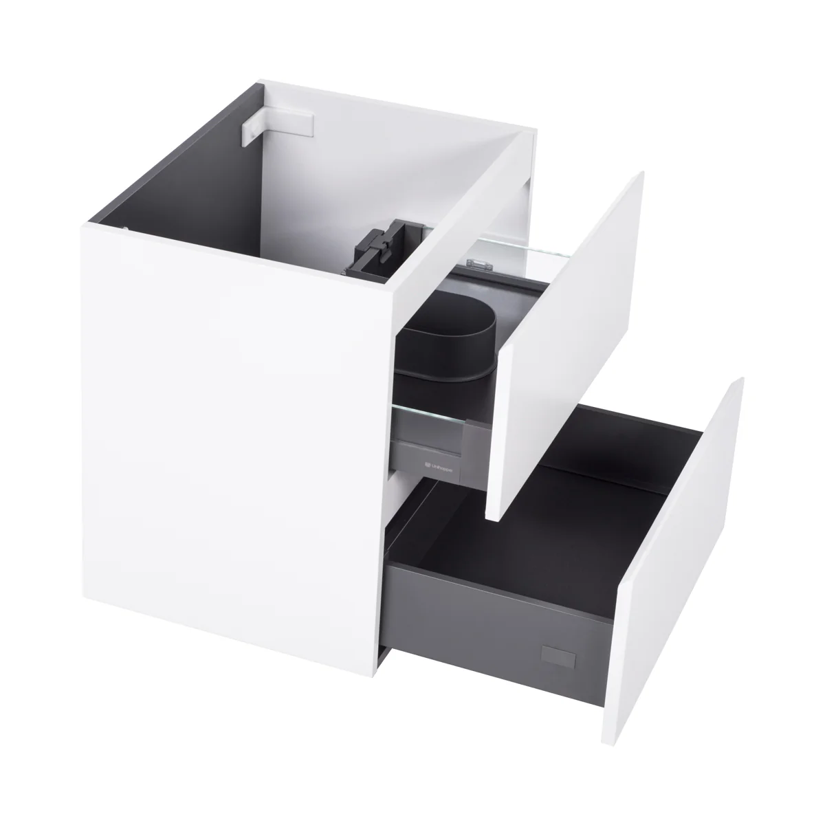 *Clearance* Alles Plus 600mm Wall Hung Vanity Cabinet | Satin White | - Image 4