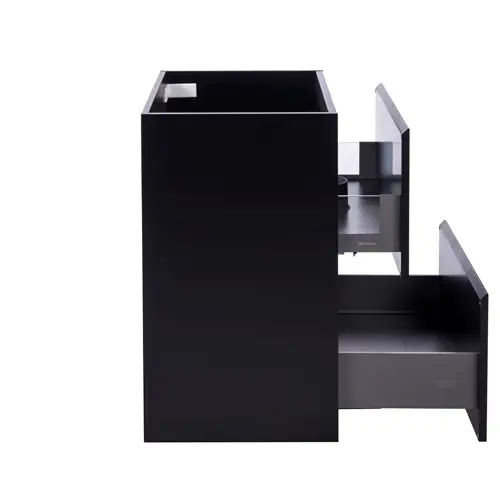 *Clearance* Alles Plus 750mm Floor Standing Vanity Cabinet | Satin Black | - Image 3