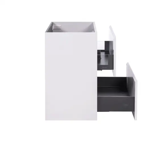 *Clearance* Alles Plus 750mm Floor Standing Vanity Cabinet | Satin White | - Image 3