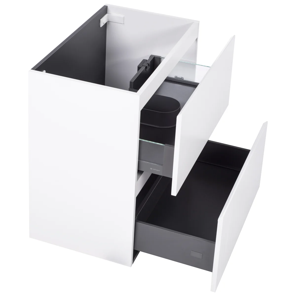 *Clearance* Alles Plus 750mm Floor Standing Vanity Cabinet | Satin White | - Image 4