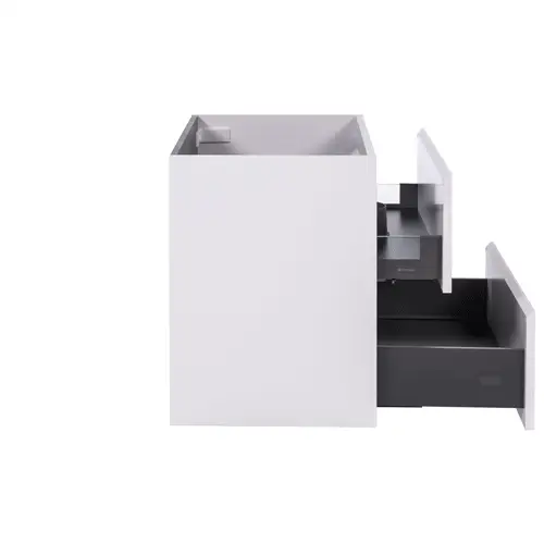 *Clearance* Alles Plus 750mm Wall Hung Vanity Cabinet | Satin White | - Image 3