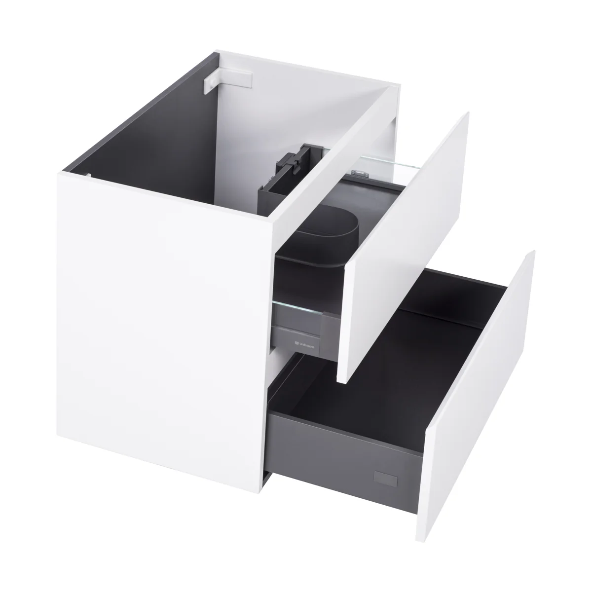 *Clearance* Alles Plus 750mm Wall Hung Vanity Cabinet | Satin White | - Image 4