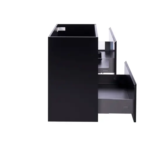 *Clearance* Alles Plus 900mm Floor Standing Vanity Cabinet | Satin Black | - Image 2