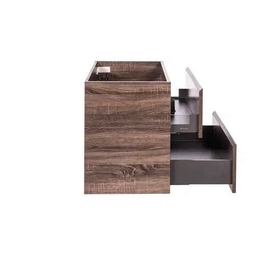 *Clearance* Alles Plus 900mm Wall Hung Vanity Cabinet | Legna Noir Woodgrain | - Image 3
