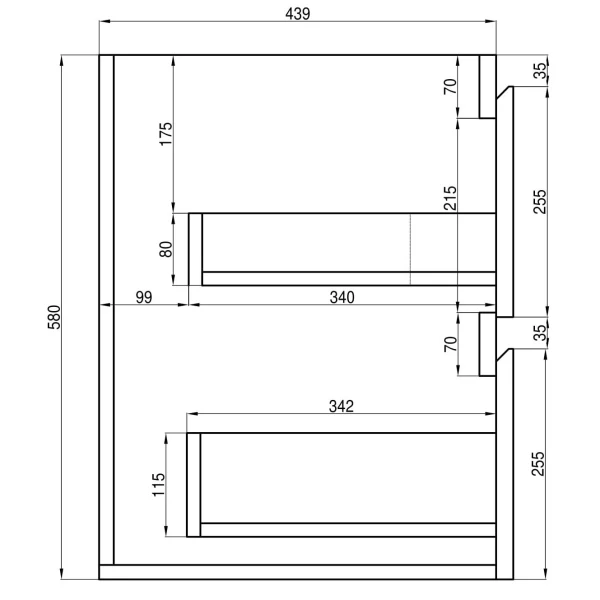 *Clearance* Alles Plus 900mm Wall Hung Vanity Cabinet | Legna Noir Woodgrain | - Image 7
