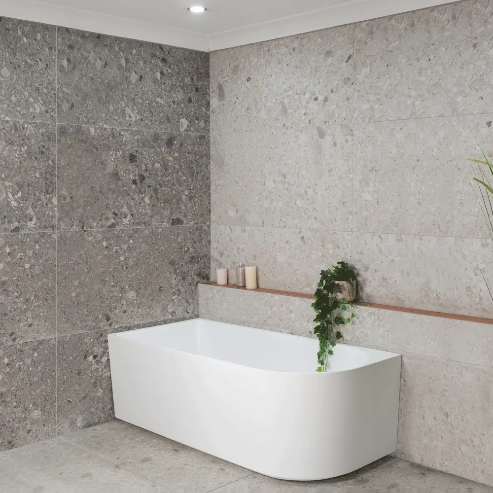 Arco 1500mm Left Corner Freestanding Bath, Gloss White - Image 5