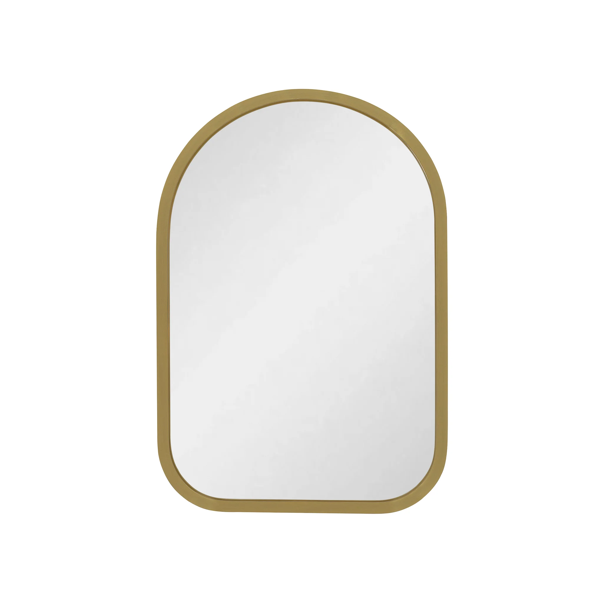 Arco Arch 220mm x 330mm Desk Mirror with Brushed Brass (Gold) Frame - Image 2