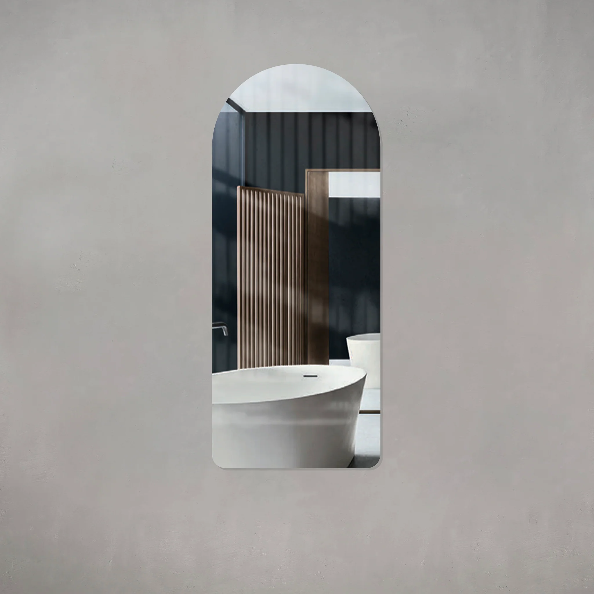 Arco Arch 500mm x 1200mm Frameless Mirror with Polished Edge