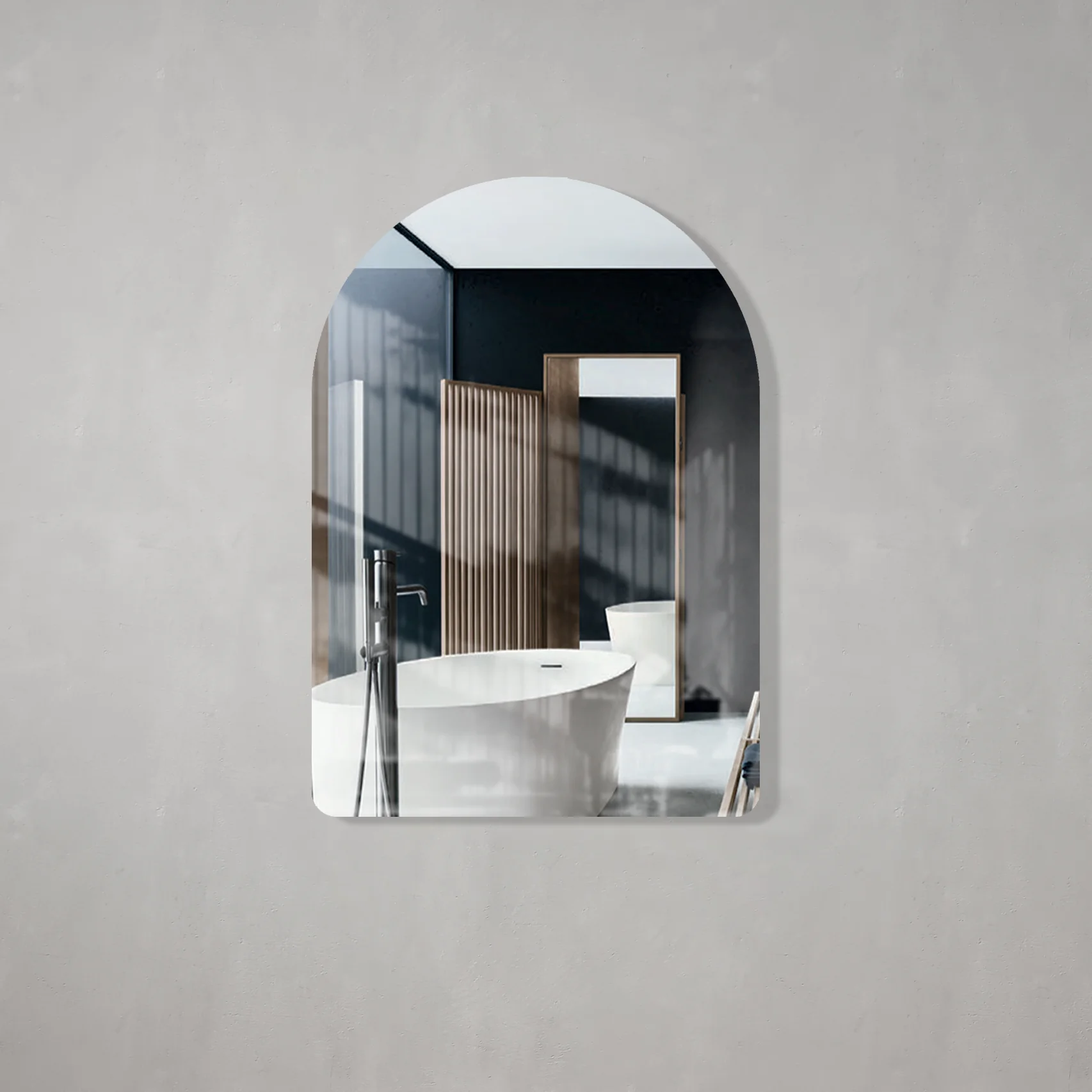 Arco Arch 700mm x 1000mm Frameless Mirror with Polished Edge - Image 3