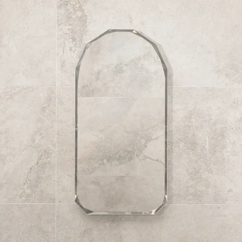 Arch Jewel 450mm x 900mm Mirrored Shaving Cabinet, Matte White - Image 5