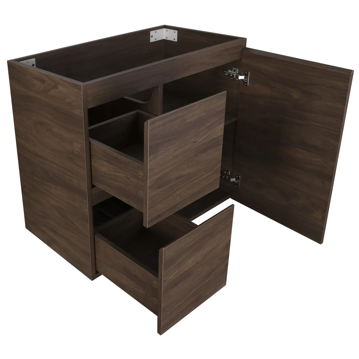 *Clearance* Avisé 750mm Floor Standing Vanity Cabinet with Drawers on the Left Side | Acacia Ash Woodgrain | - Image 5