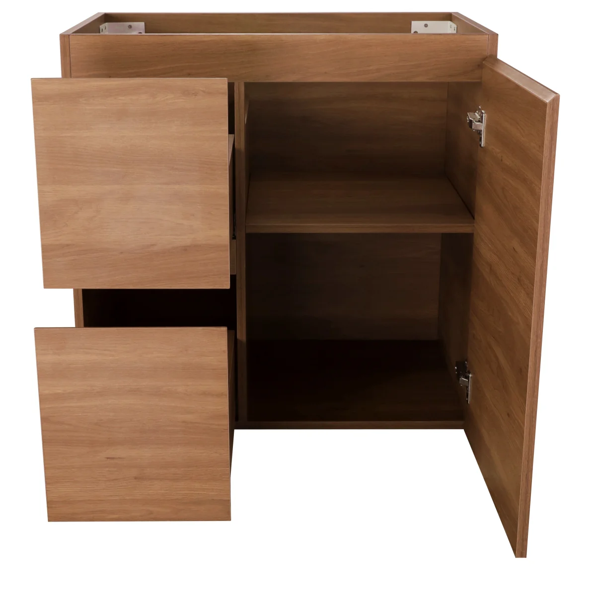 *Clearance* Avisé 750mm Floor Standing Vanity Cabinet with Drawers on the Left Side | Villara Oak Woodgrain | - Image 3