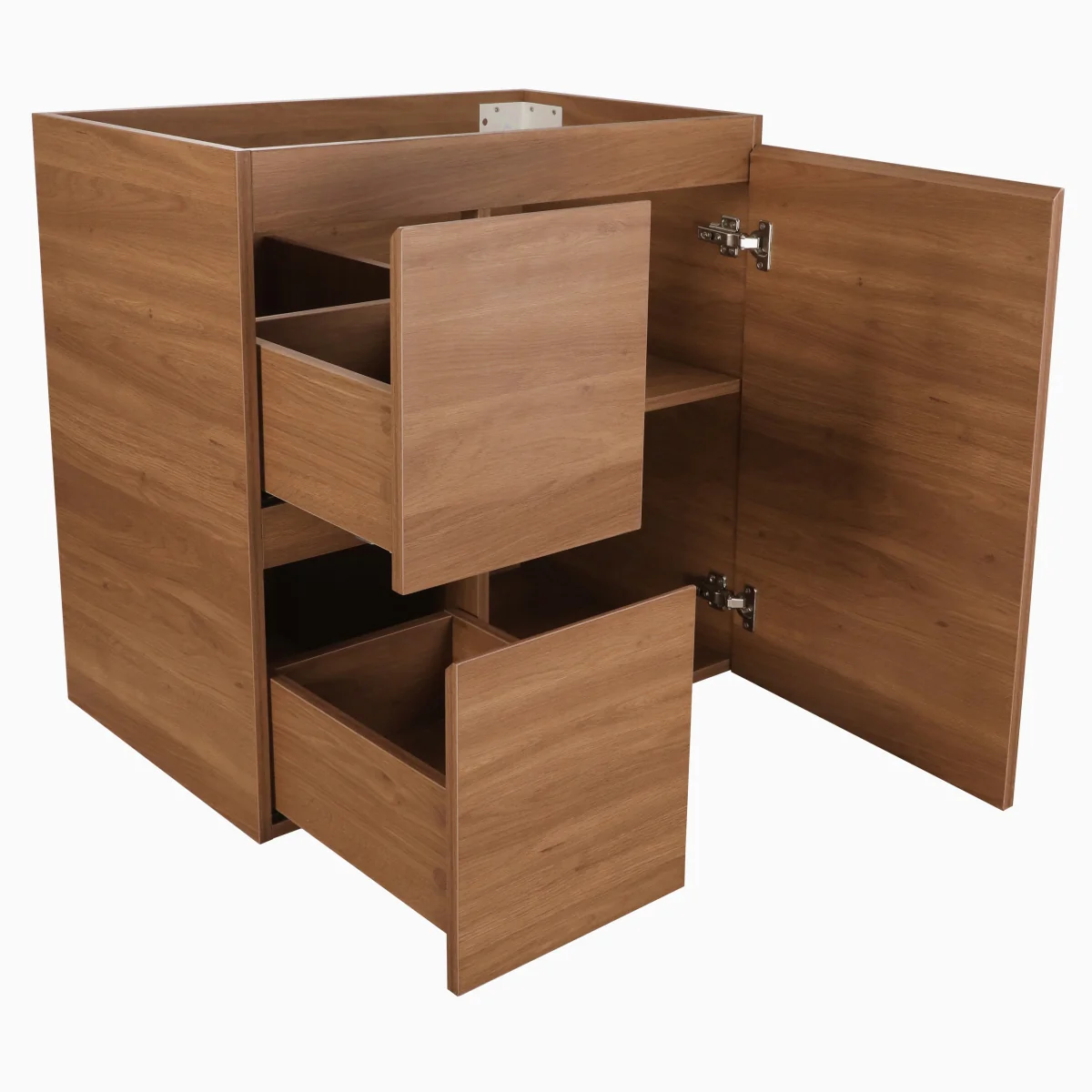 *Clearance* Avisé 750mm Floor Standing Vanity Cabinet with Drawers on the Left Side | Villara Oak Woodgrain | - Image 4
