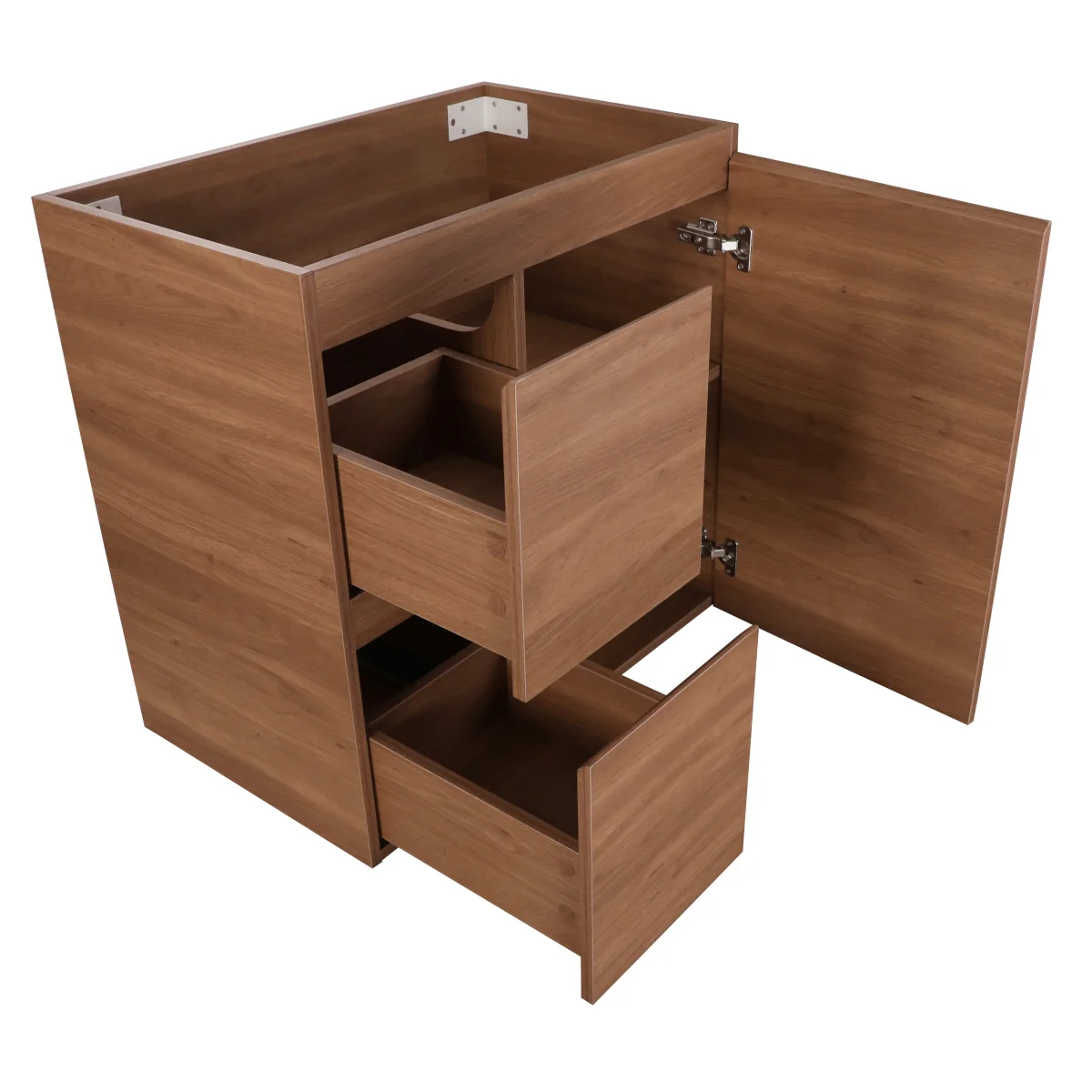 *Clearance* Avisé 750mm Floor Standing Vanity Cabinet with Drawers on the Left Side | Villara Oak Woodgrain | - Image 5