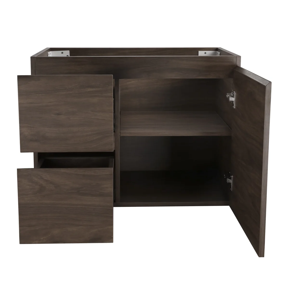*Clearance* Avisé 750mm Wall Hung Vanity Cabinet with Drawers on the Left Side | Acacia Ash Woodgrain | - Image 2