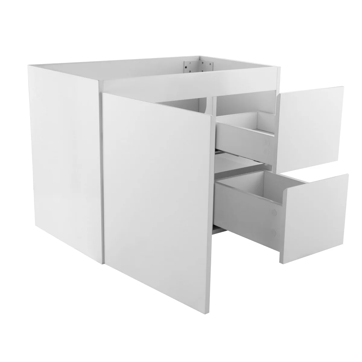 Avisé 750mm Wall Hung Vanity Cabinet with Drawers on the Right Side | Gloss White | - Image 3