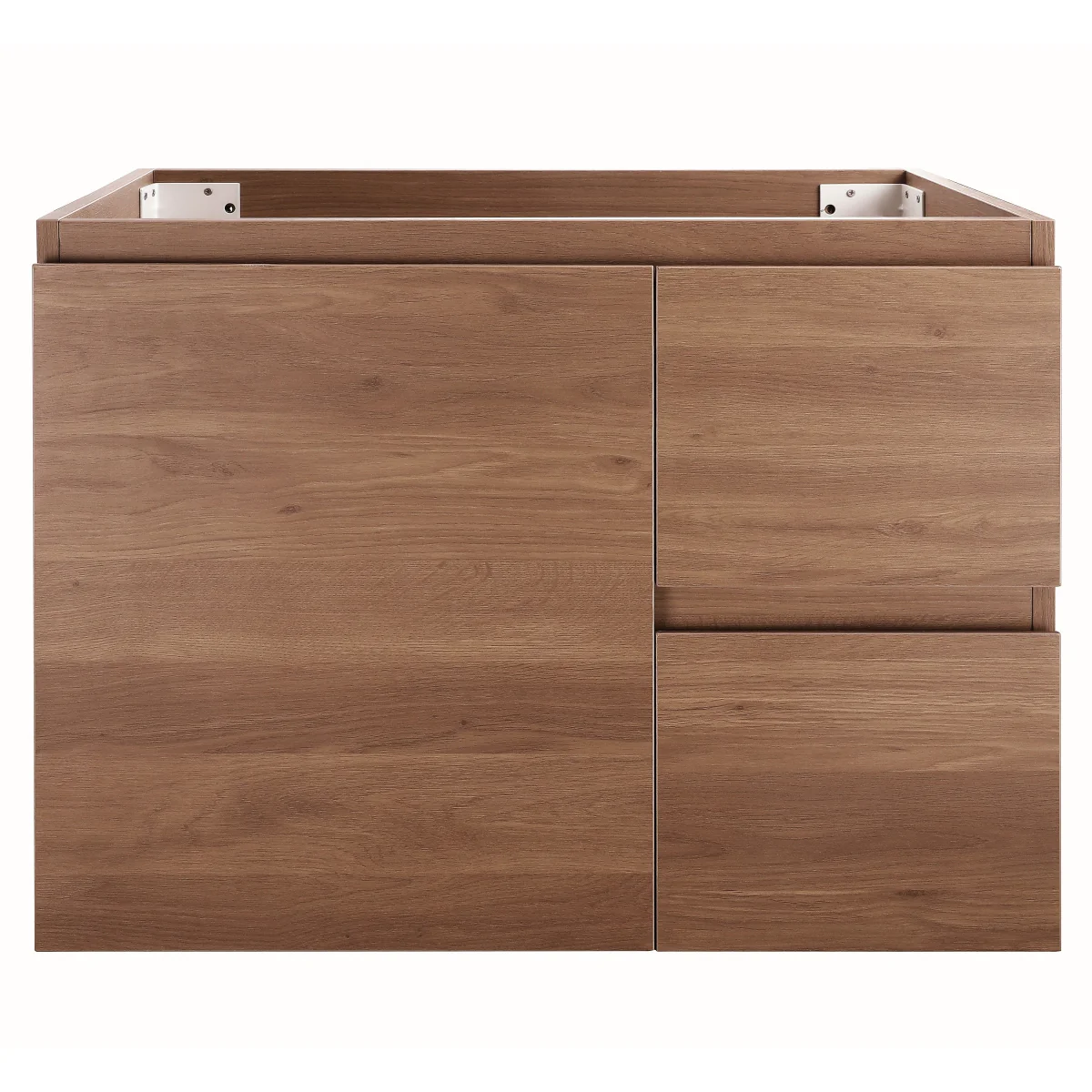 *Clearance* Avisé 750mm Wall Hung Vanity Cabinet with Drawers on the Right Side | Villara Oak Woodgrain | - Image 2