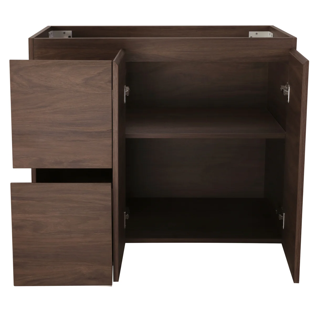 *Clearance* Avisé 900mm Floor Standing Vanity Cabinet with Drawers on the Left Side | Acacia Ash Woodgrain | - Image 2