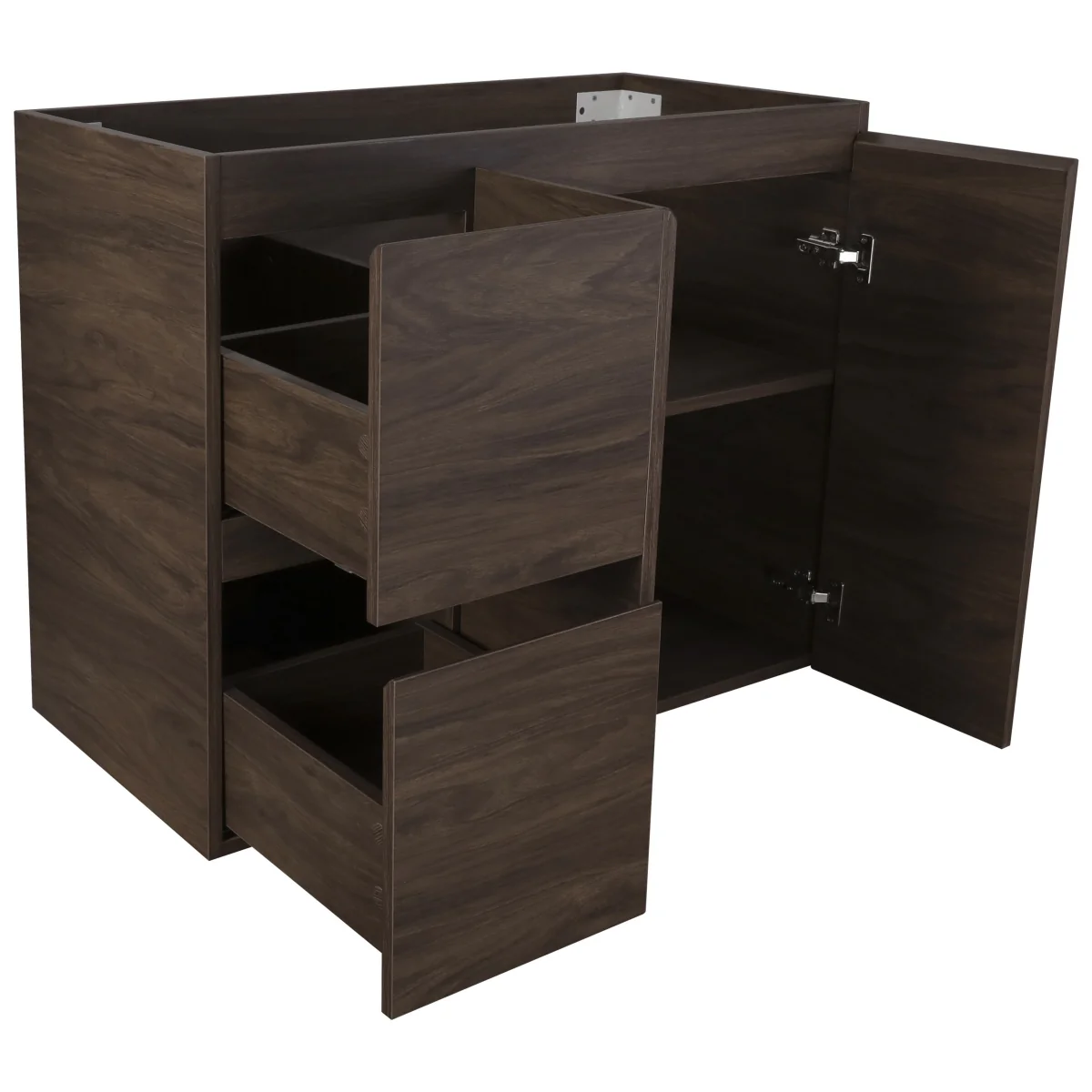 *Clearance* Avisé 900mm Floor Standing Vanity Cabinet with Drawers on the Left Side | Acacia Ash Woodgrain | - Image 3