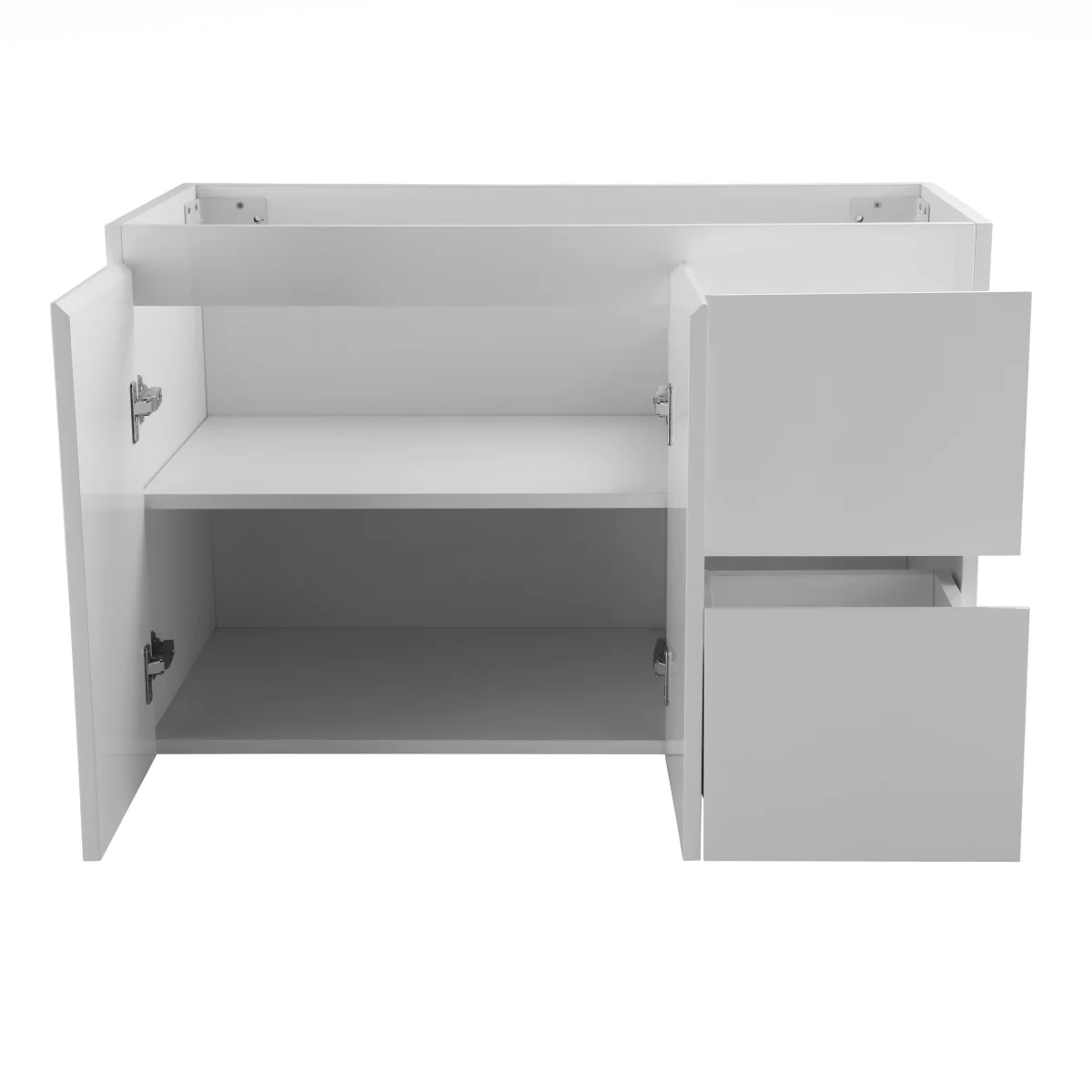 Avisé 900mm Wall Hung Vanity Cabinet with Drawers on the Right Side | Gloss White | - Image 2