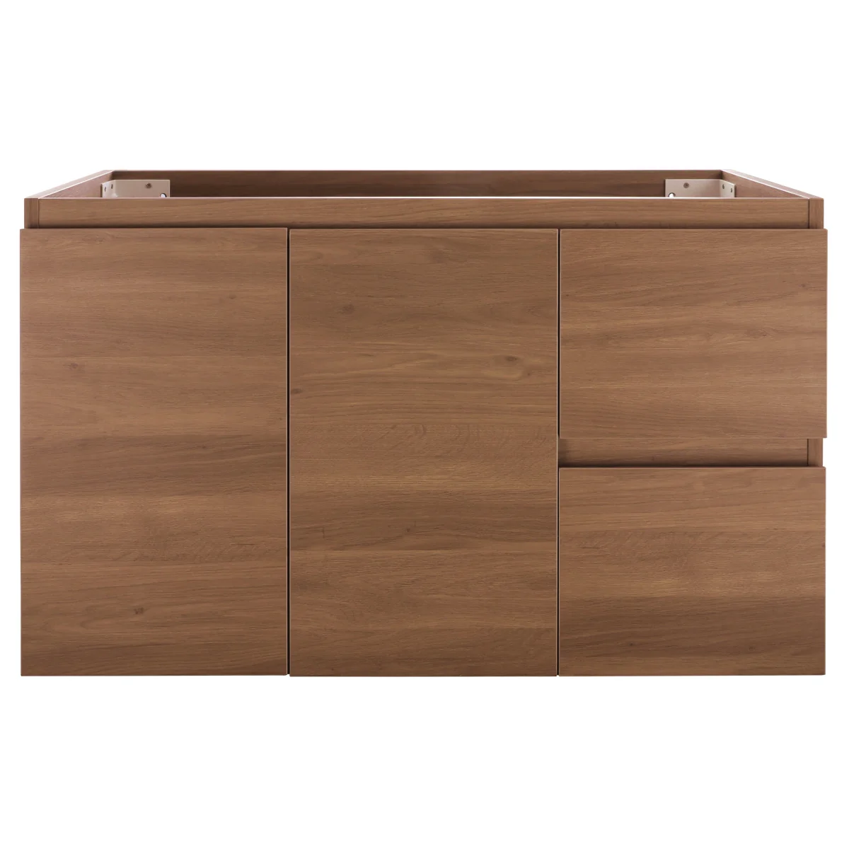 *Clearance* Avisé 900mm Wall Hung Vanity Cabinet with Drawers on the Right Side | Villara Oak Woodgrain | - Image 2