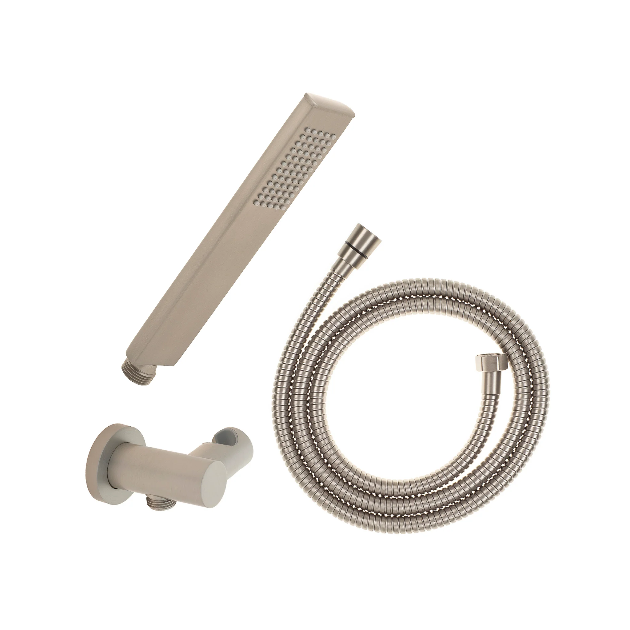 Block Square Hand Shower with Holder, Brushed Nickel - Image 4
