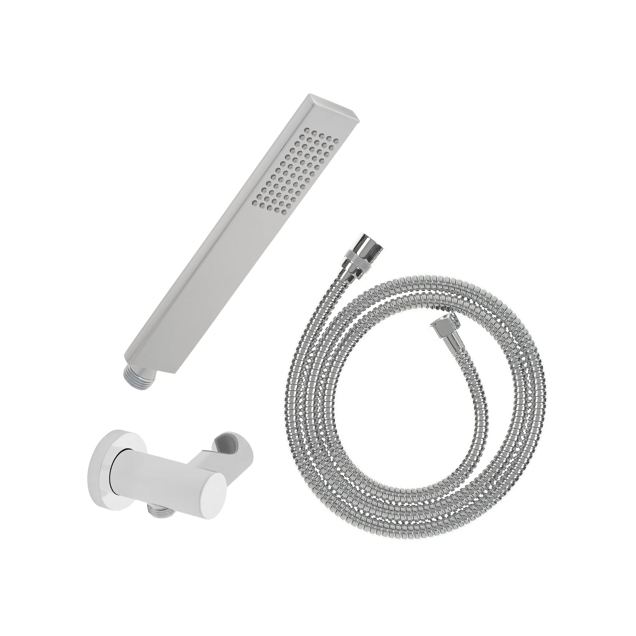 Block Square Hand Shower with Holder, Polished Chrome - Image 4