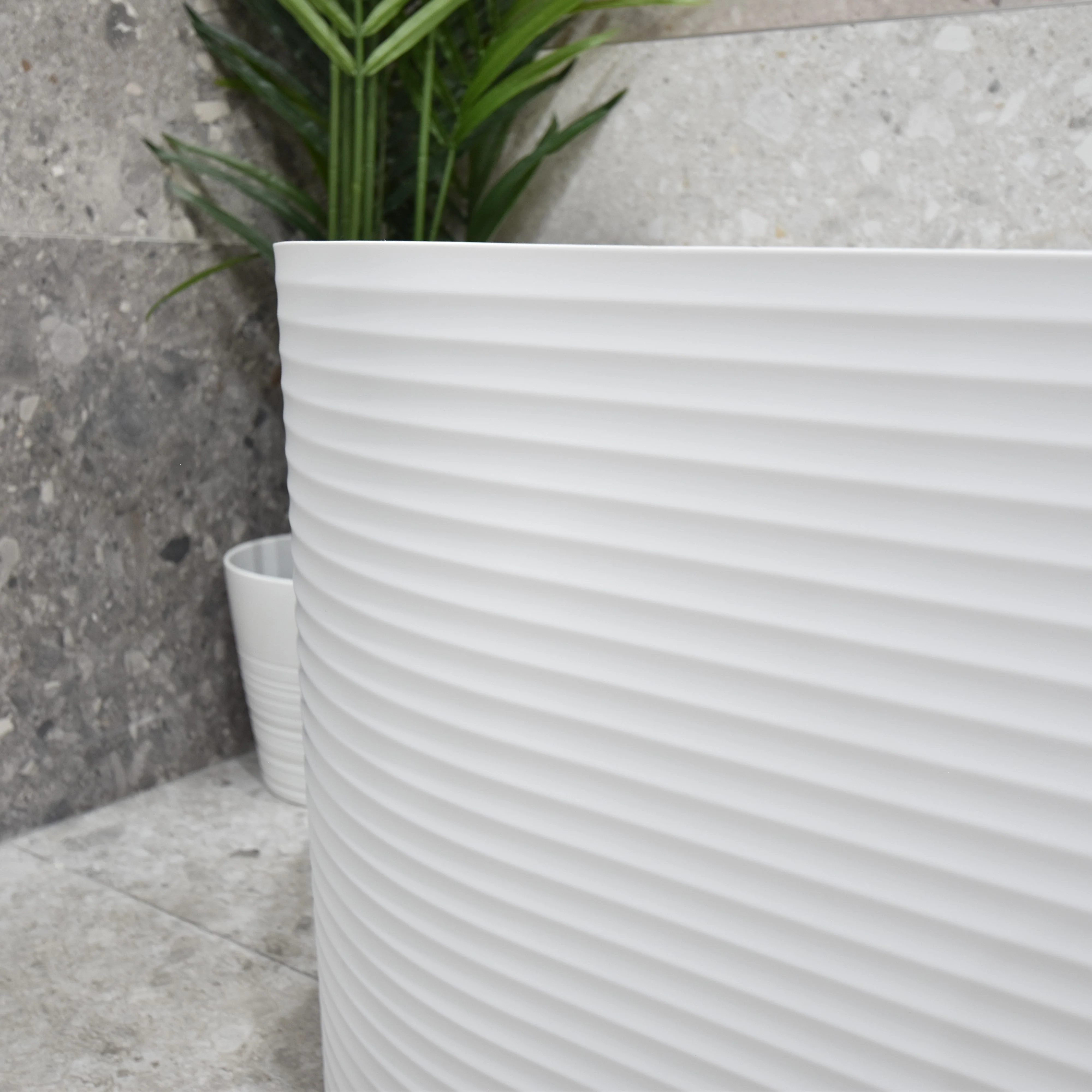 Brighton Corrugated 1500mm Ribbed Back to Wall Freestanding Bath, Gloss White *Clearance Stock* - Image 7
