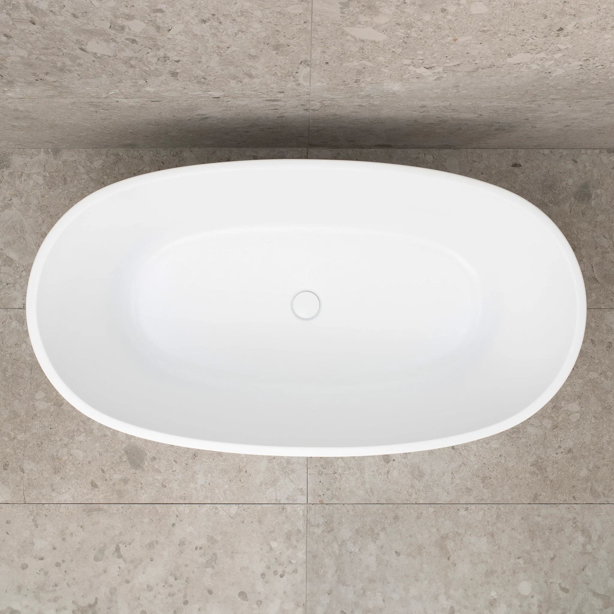 Byron Egg 1300mm Oval Freestanding Bath, Matte White - Image 5