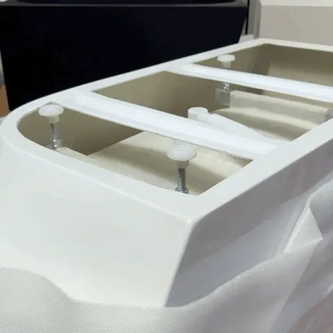 Byron Egg 1300mm Right Corner Freestanding Bath, Matte White - Image 5