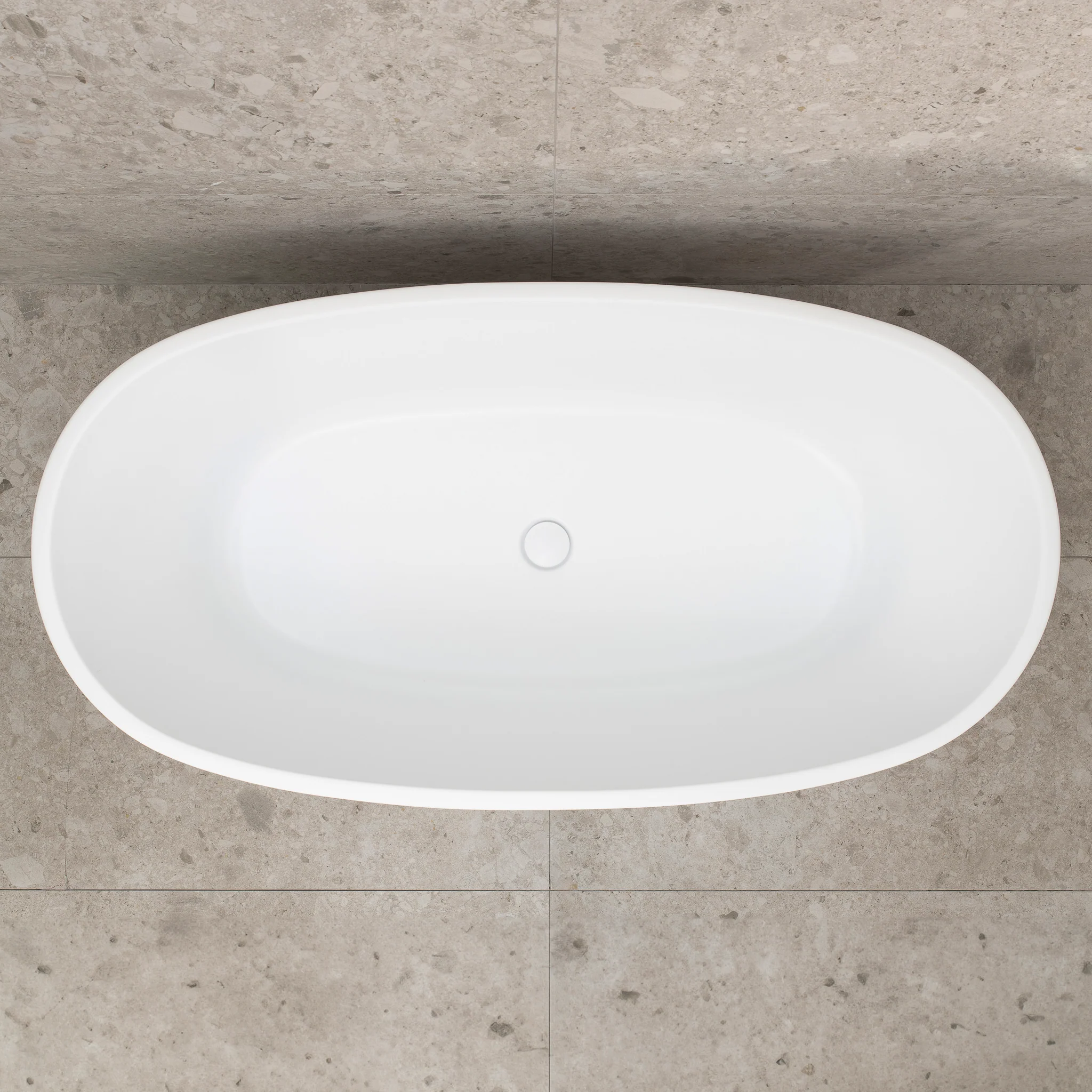 Byron Egg 1400mm Oval Freestanding Bath, Matte White - Image 7