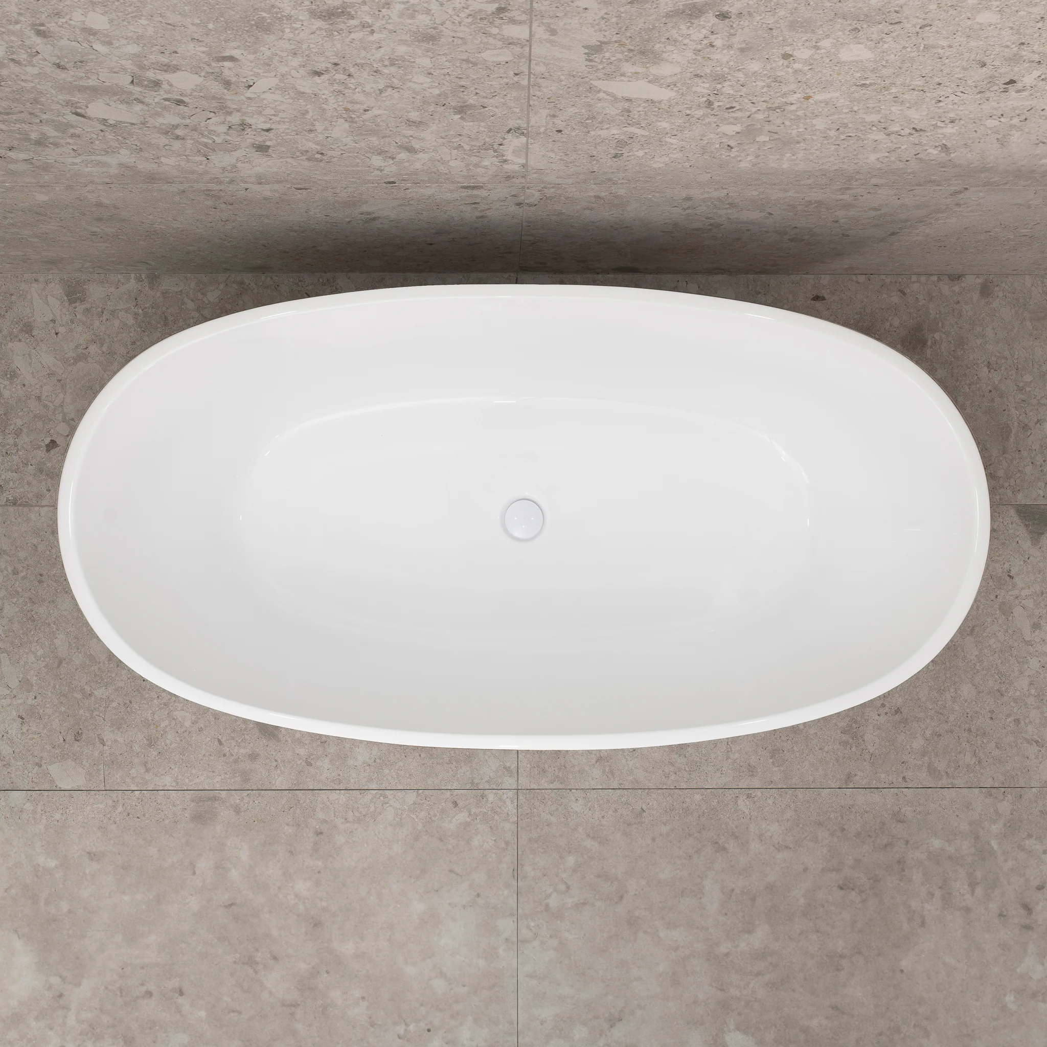 Byron Egg 1500mm Oval Freestanding Bath, Gloss White - Image 7