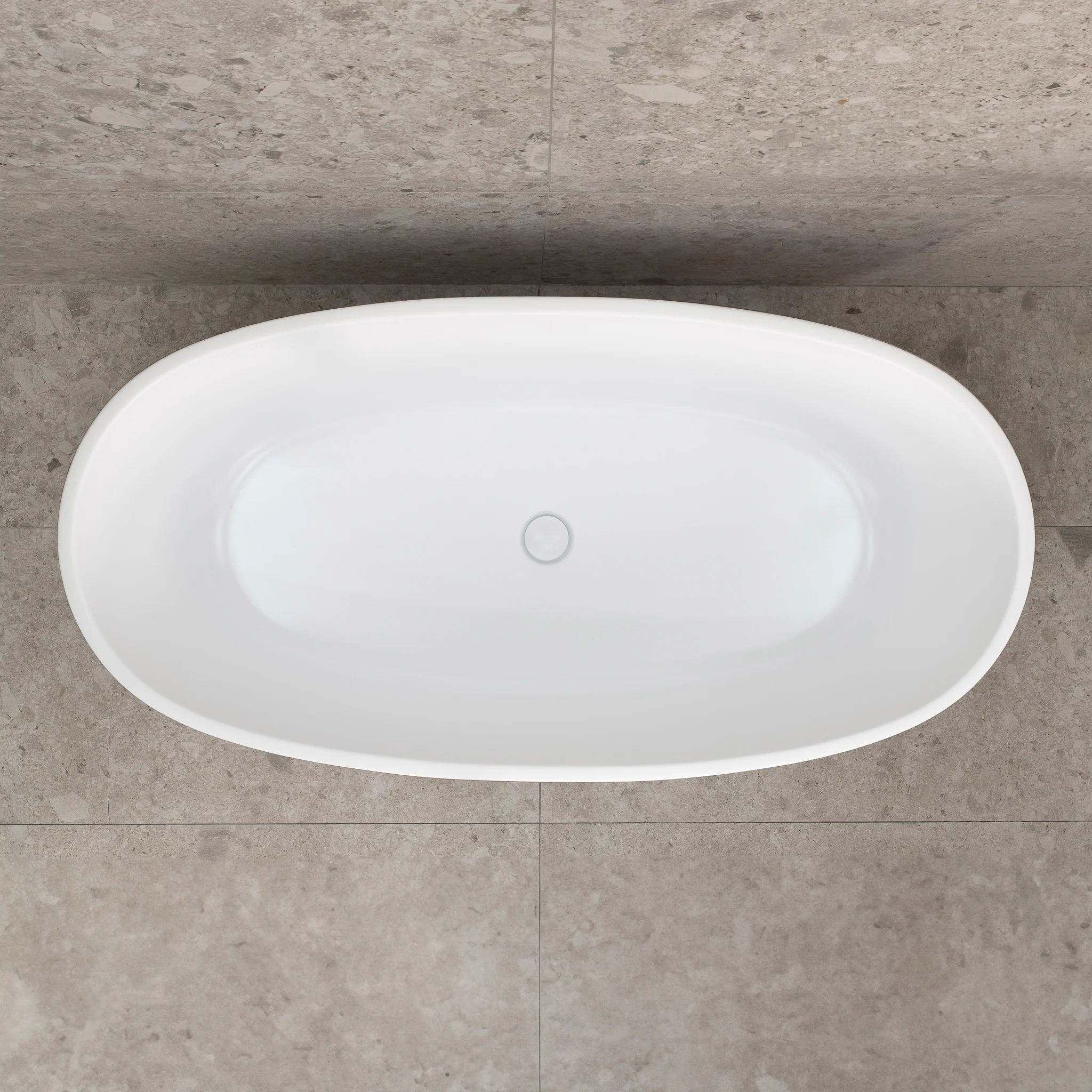 Byron Egg 1500mm Oval Freestanding Bath, Matte White - Image 5