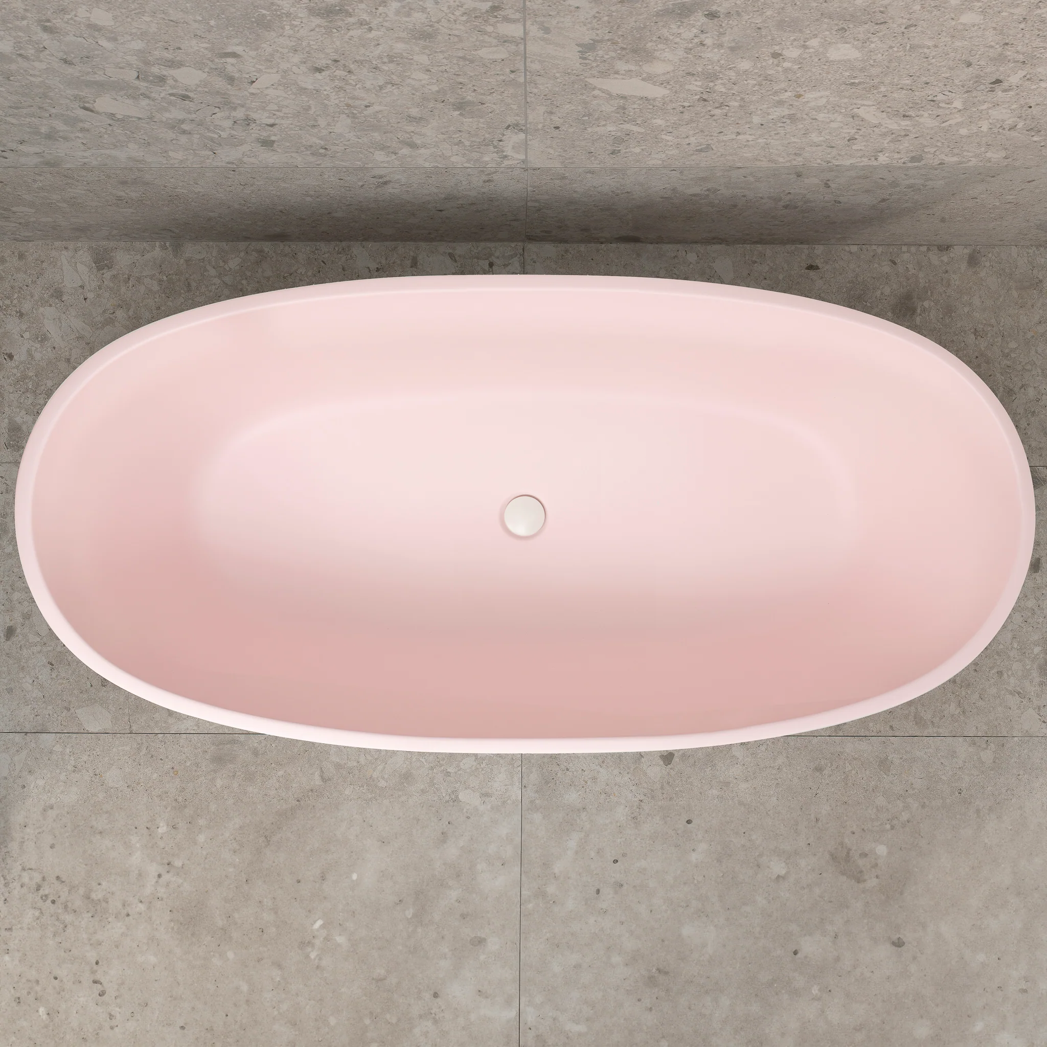 Byron Egg 1700mm Oval Freestanding Bath, Matte Light Pink - SPECIAL EDITION - Image 5