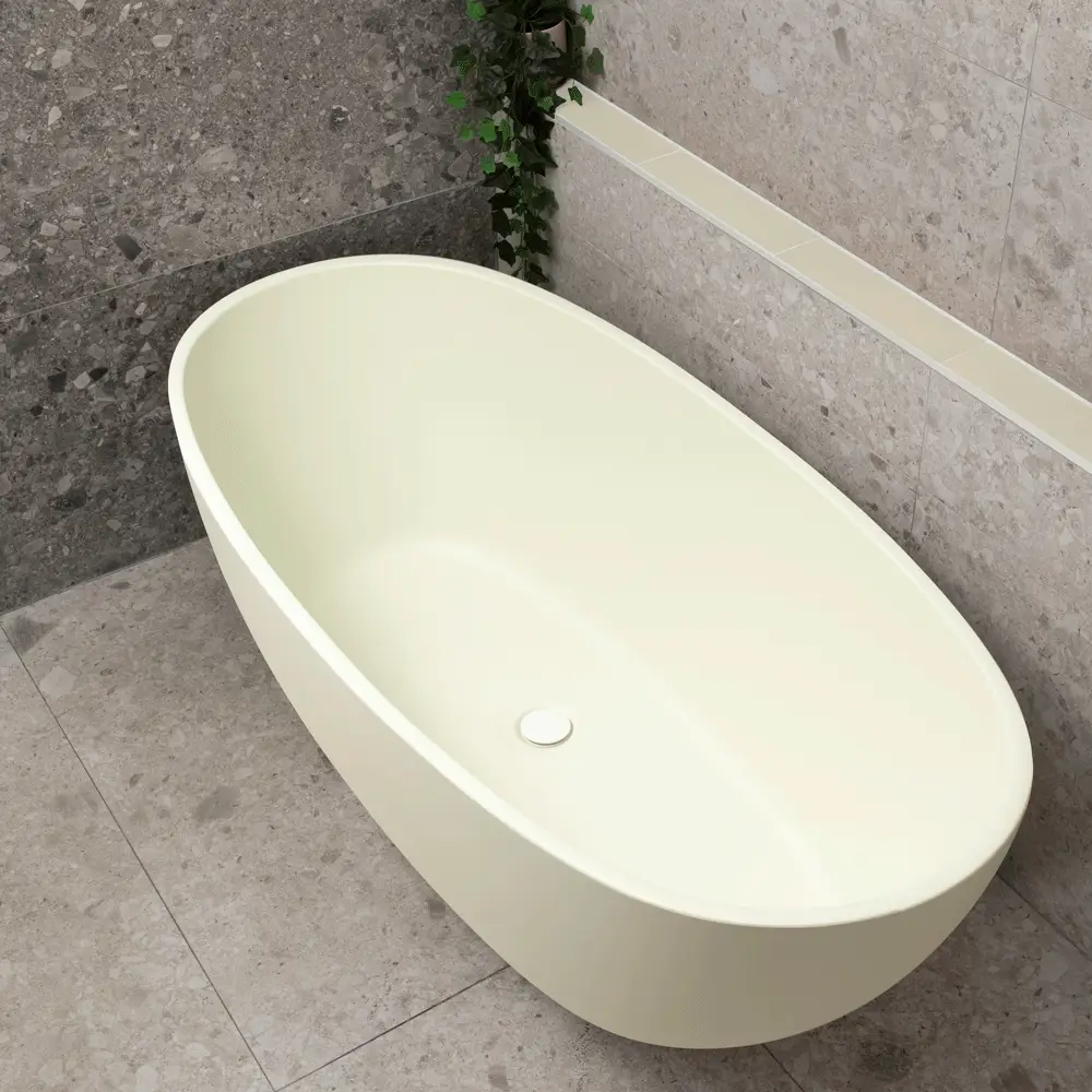 Byron Egg 1700mm Oval Freestanding Bath, Matte Light Pistachio Green - SPECIAL EDITION - Image 6